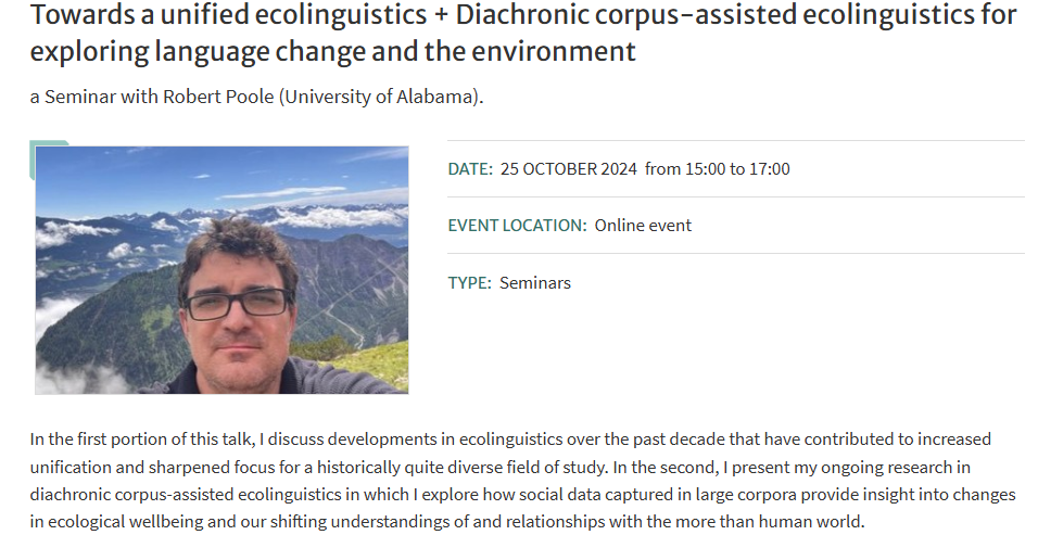 Towards a unified ecolinguistics + Diachronic corpus-assisted ecolinguistics