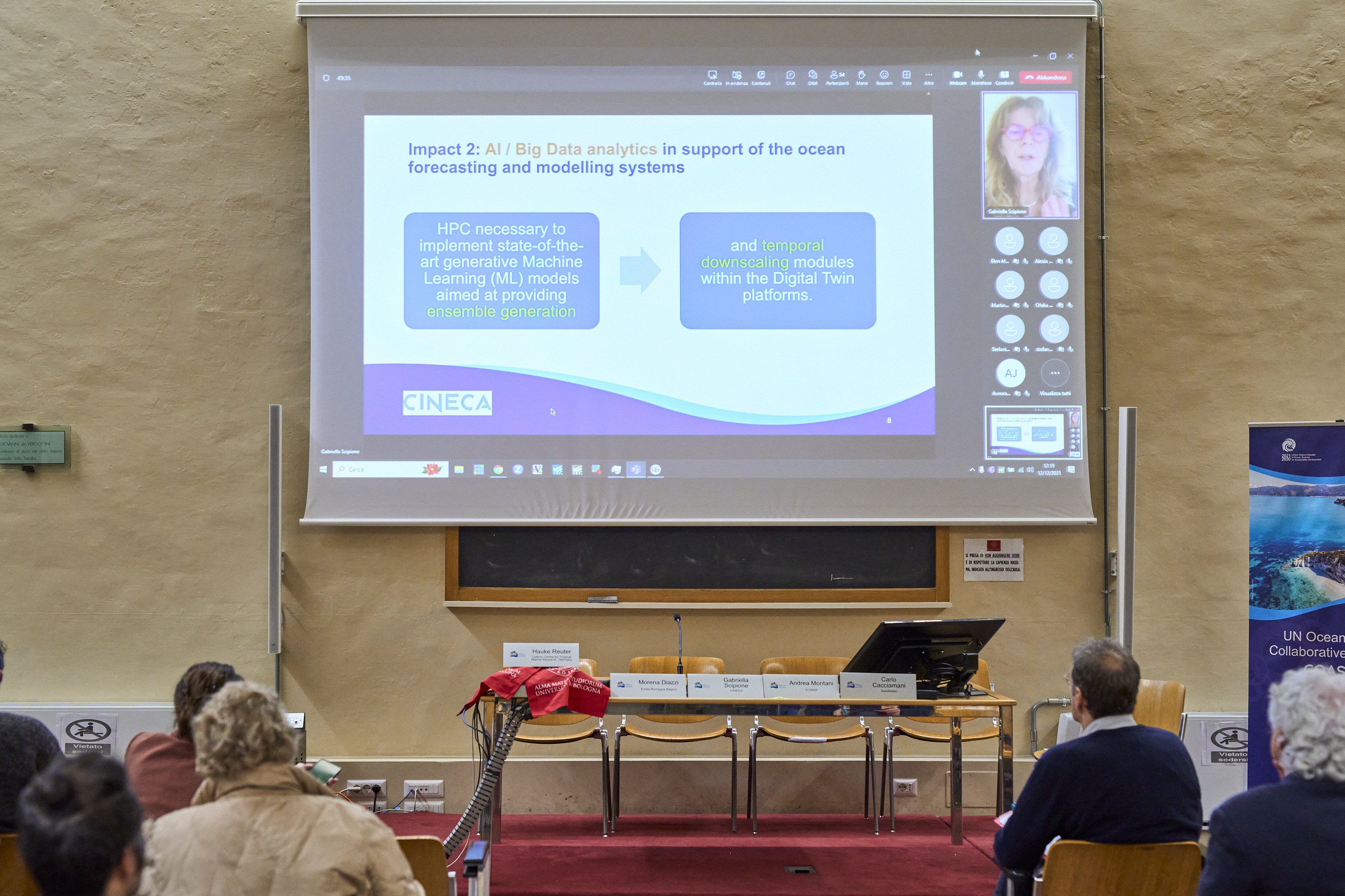 Gabriella Scipione presenting CINECA' strategy (remotely)