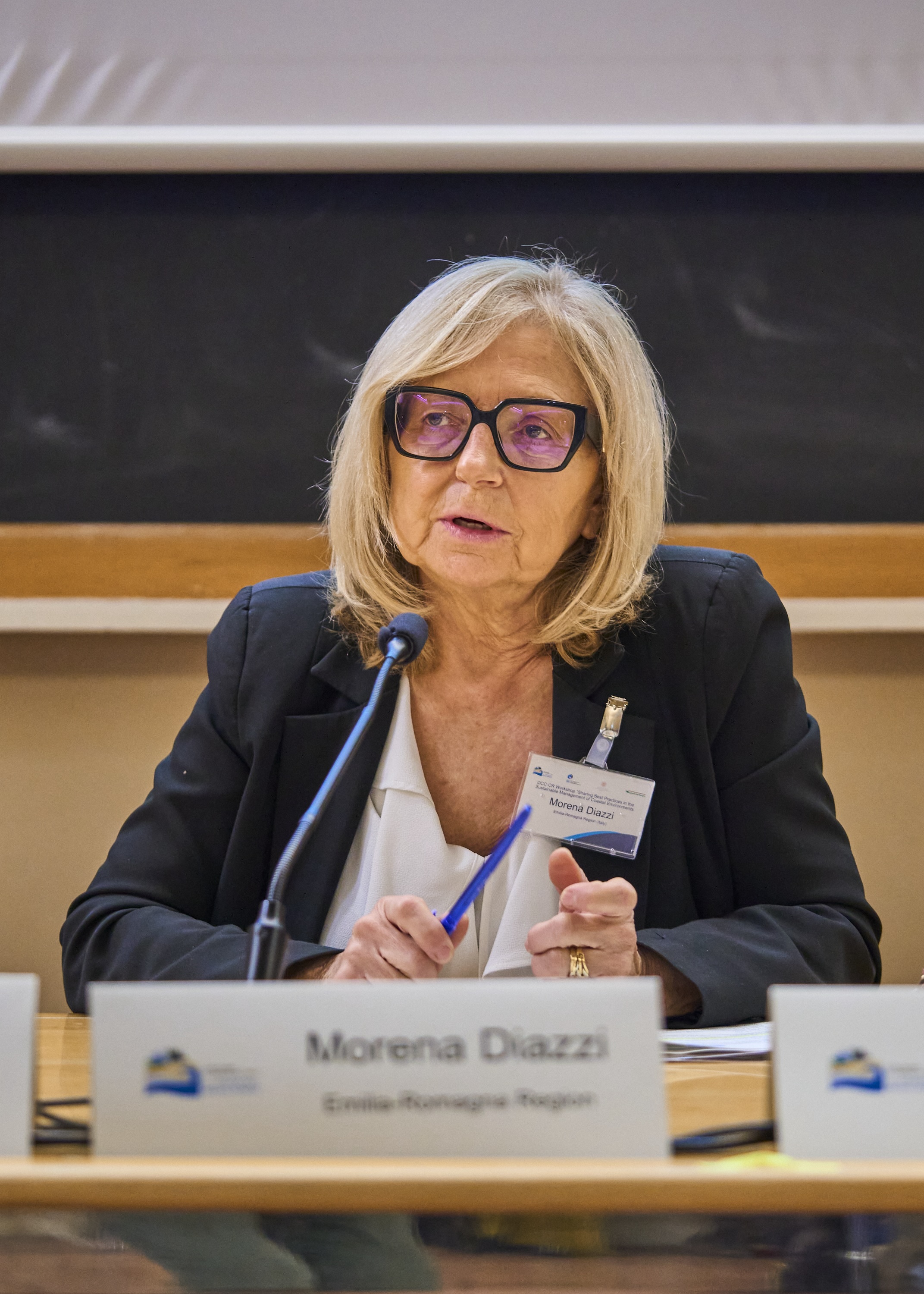 Morena Diazzi welcoming on behalf of Regione Emilia-Romagna
