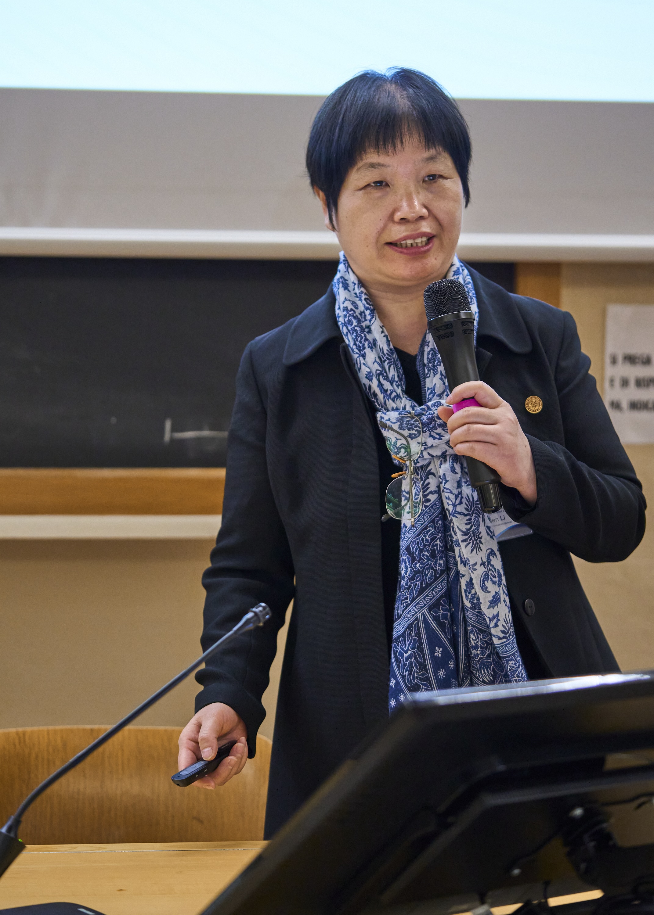 Xiuzhen Li presenting her work on Shanghai's wetlands