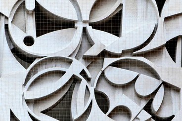 Department of Mathematics, piazza di Porta San Donato 5, Bologna  Decoration on the facade, detail